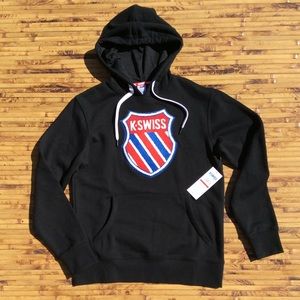 K-Swiss Golden Slam Lux Logo Black Hoodie Sweater